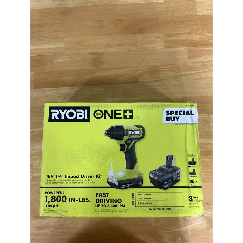 Ryobi ONE+‎ 18V Impact Driver Kit (PCL235K2SB)